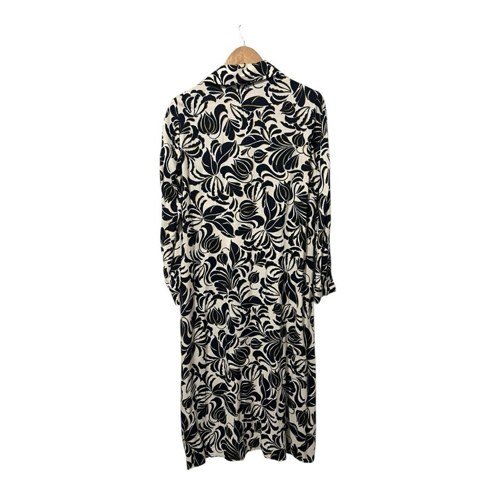 Dixie Shirt Dress Blue Paisley Size Small Women's Maxi Long Modest Button Front - Picture 2 of 8